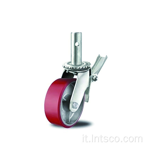 PU Heavy Duty su rotelle per impalcature in ghisa